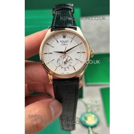 Rolex Super Clone Cellini 50525 White Dial Rose Gold Super Clone Watch 