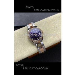 Rolex Super Clone Datejust 31MM Blue Dial Rose Gold Oyster Super Clone Watch 