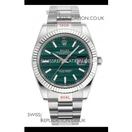 Rolex Datejust Cal.3235 Movement Green Striped Dial 41MM Super Clone Watch 