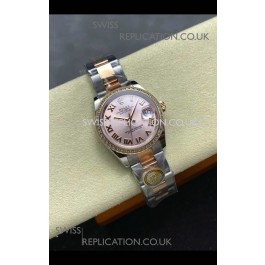 Rolex Super Clone Datejust 31MM Pink Dial Rose Gold Oyster Super Clone Watch 