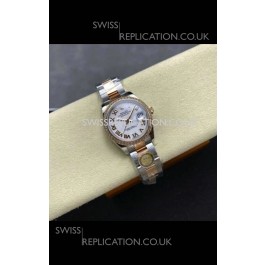 Rolex Super Clone Datejust 31MM White Dial Rose Gold Oyster Super Clone Watch 