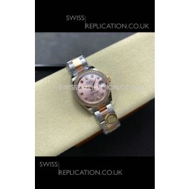 Rolex Super Clone Datejust 31MM Pink Dial Rose Gold Oyster Super Clone Watch 