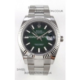 Rolex Datejust 126234 Ombre Green Dial Oyster FREE SPRUNG MVMT Super Clone Watch 41MM