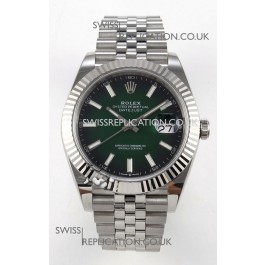Rolex Datejust 126234 Ombre Green Dial Jubilee FREE SPRUNG MVMT Super Clone Watch 41MM