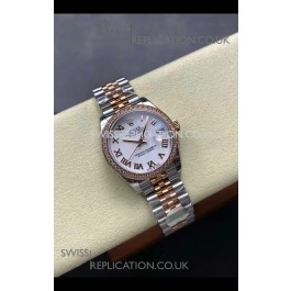 Rolex Super Clone Datejust 31MM White Dial Yellow Gold Super Clone Watch 
