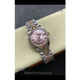 Rolex Super Clone Datejust 31MM Pink Dial Rose Gold Super Clone Watch 