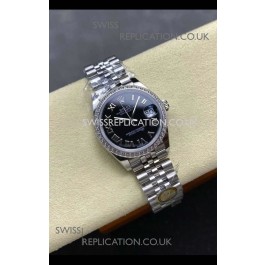 Rolex Super Clone Datejust 31MM Black Roman Dial Jubilee Super Clone Watch