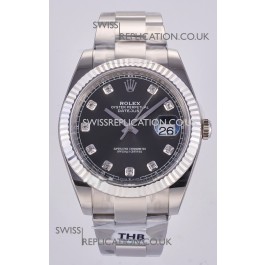Datejust Super Clone 126334 Grey Diamonds Dial 41MM FREE SPRUNG MVMNT 3235 Watch 