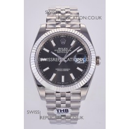 Datejust Super Clone 126334 Grey Dial 41MM FREE SPRUNG MVMNT 3235 Watch 