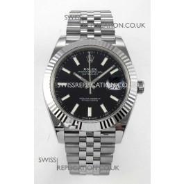 Datejust Super Clone 126334 Black Dial 41MM FREE SPRUNG MVMNT 3235 Watch 