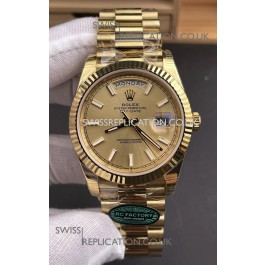 Rolex Day Date 228238 Yellow Gold in Gold Stick Dial Super Clone Watch 