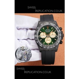 Rolex Daytona Forged Cabon Casing Green Dial Super Clone Watch 