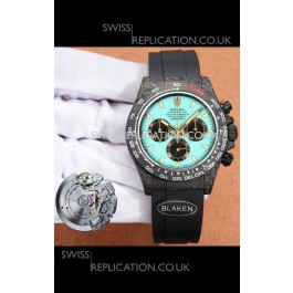 Rolex Daytona Forged Cabon Casing Tiffany Blue Dial Super Clone Watch 