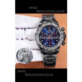 Rolex Daytona Blaken 4131 Movement Blue Dial Super Clone Watch 
