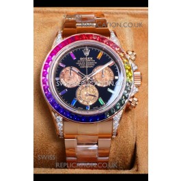 Rolex Daytona 116568 Rose Gold Black Dial Super Clone Watch 