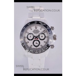 Rolex Daytona AET White Ceramic 4130 Movment Super Clone Watch 