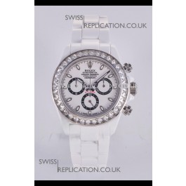 Rolex Daytona AET White Ceramic White Dial 4130 Movment Super Clone Watch 