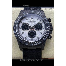 Rolex Daytona Black Carbon Fiber Meteorite Dial Nylon Strap Super Clone Watch 