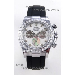 Rolex Daytona 126539TBR FREE SPRUNG MVMNT White Pearl Dial Super Clone Watch 