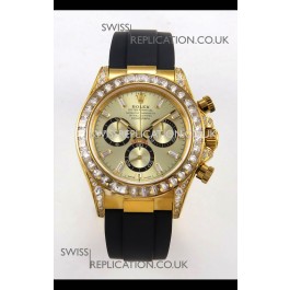 Rolex Daytona 126538 Yellow Gold FREE SPRUNG MVMT Gold Dial Super Clone Watch 