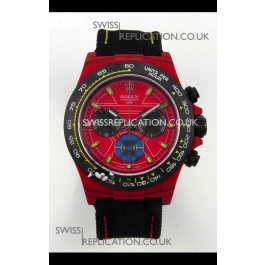 Rolex Daytona DiW Iron Man Red Carbon Super Clone Watch 