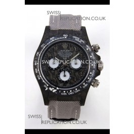 Rolex Daytona DiW Black Carbon Arabic Numerals Super Clone Watch 