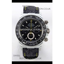Rolex Daytona DiW White Carbon Black Dial Super Clone Watch 