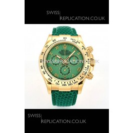 Rolex Daytona 116568 Yellow Gold 4801 Movement Green Dial Super Clone Watch 