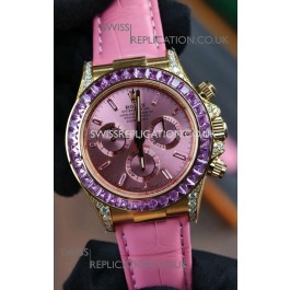 Rolex Daytona 126538TRO Yellow Gold Pink Dial Super Clone Watch 