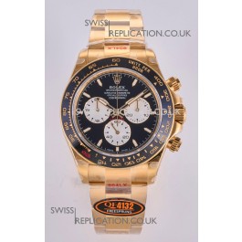 Rolex Daytona 126528 Le Mans Yellow Gold FREE SPRUNG MVMT Super Clone Watch 