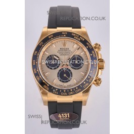 Rolex Daytona 126518 Gold Dial FREE SPRUNG MVMT Super Clone Watch 