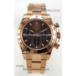 Rolex Daytona 126505 Rose Gold Brown Dial FREE SPRUNG MVMT Super Clone Watch 