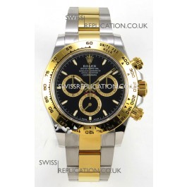 Rolex Daytona 126503 Two Tone Black Dial FREE SPRUNG MVMT Super Clone Watch 