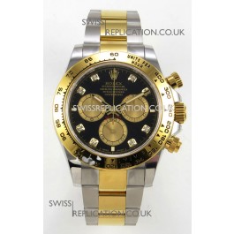 Rolex Daytona 126503 Two Tone Black Dial FREE SPRUNG MVMT Super Clone Watch 
