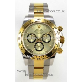 Rolex Daytona 126503 Two Tone Gold Dial FREE SPRUNG MVMT Super Clone Watch 