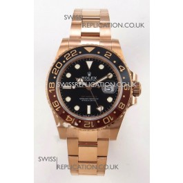GMT Masters 126715CHNR Rose Gold Cal.3285 FREE SPRUNG MVMNT Super Clone 