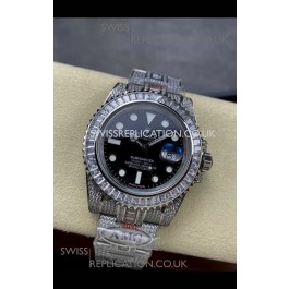 Rolex Submariner 116610 Iced Out Edition 18 Black Dial Swiss Replica Watch 