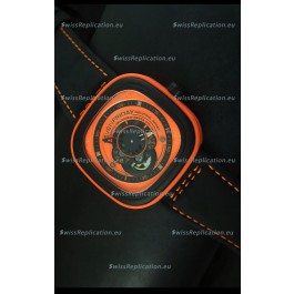 SevenFriday P-32 Black and Orange with Original Miyota 82S7 Movement - 1:1 Mirror Quality