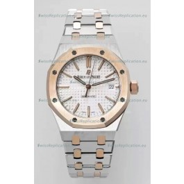 Audemars Piguet Royal Oak 37MM Two Tone White Dial Watch in 3120 Movement - 1:1 Mirror Replica
