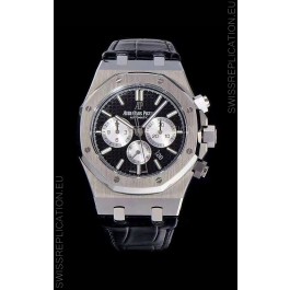 Audemars Piguet Royal Oak Chronograph Black Dial 904L Steel 1:1 Mirror Replica