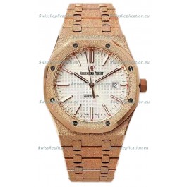 Audemars Piguet Royal Oak 37MM Frosted Casing Watch in 3120 Movement - 1:1 Mirror Replica