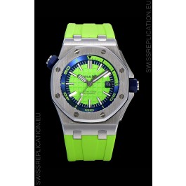 Audemars Piguet Royal Oak Diver Swiss Replica Lime Green Dial 1:1 Quality 3120 Movement 904L Steel 
