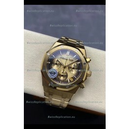 Audemars Piguet Royal Oak Super Clone - Rose Gold Casing Gold Dial in 41MM