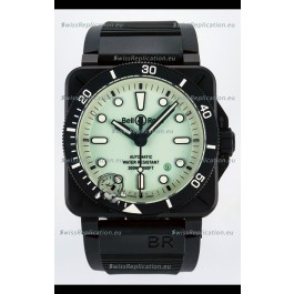 Bell & Ross BR03-92 Divers Edition PVD Coated 1:1 Mirror Replica Green Dial