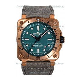 Bell & Ross BR03-92 Diver Green Dial Bronze Casing Swiss Replica Watch 1:1 Mirror Replica
