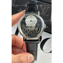Breguet Tradition 7057BR/R9/9W6 Steel Casing Single Tourbillon Swiss Replica Blue Strap Watch