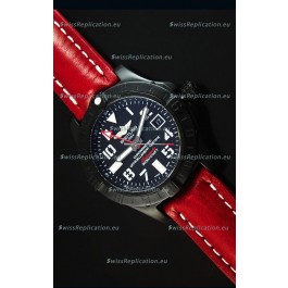 Breitling Chronometre GMT Black Dial Swiss Replica Watch in PVD Casing