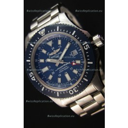 Breitling SuperOcean 44 Special Steel - Mariner Blue Swiss Replica Watch with Steel Strap