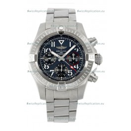 Breitling Avenger B01 Chronograph 45 Stainless Steel Black Dial 1:1 Mirror Swiss Replica Watch 