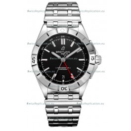 Breitling Chronomat Automatic GMT 40 Black Dial 1:1 Mirror Swiss Replica Watch 